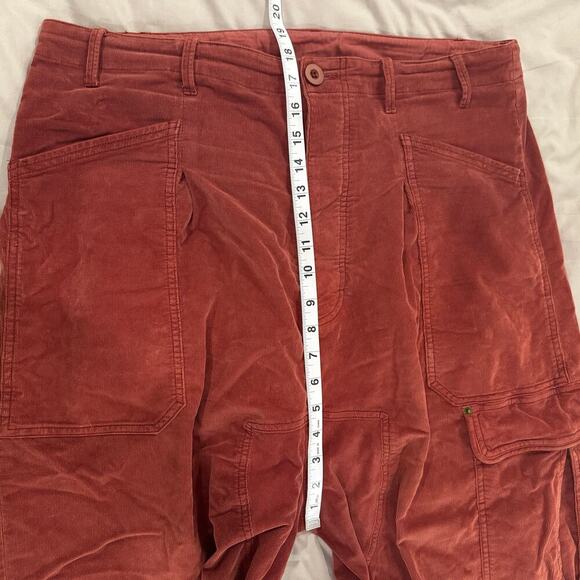 Free People Bay to Breakers Corduroy Button Closure Pants in Rosey Copper XLarge - Picture 10 of 12